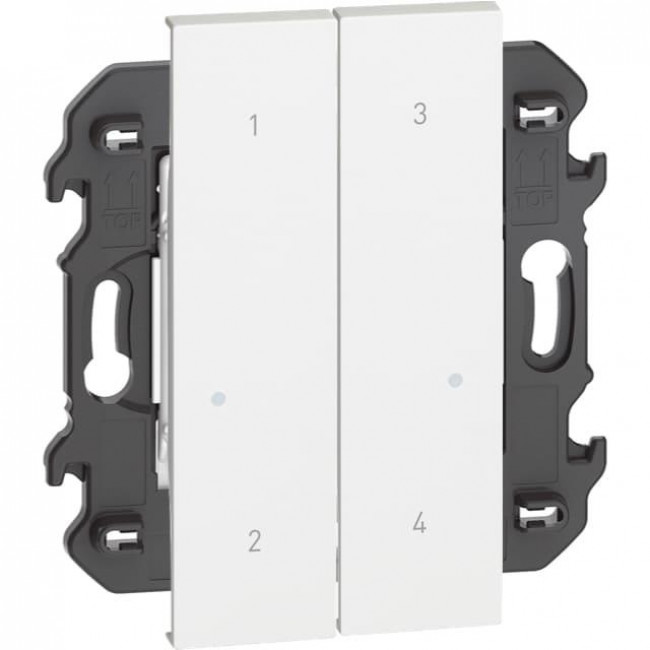 Πλήκτρο 2 Στοιχείων 4 Σεναρίων Λευκό KW37M2 LivingNow with Netatmo®