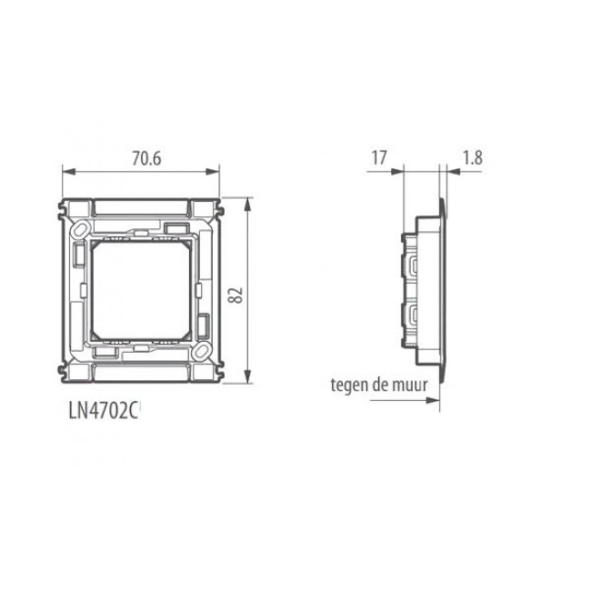 Βάση Στήριξης 2 Στοιχείων AIR LN4702C LivingLight BTICINO