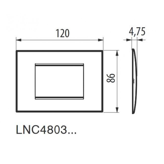 Πλαίσιο 3 Στοιχείων Air Blue Moon LNC4803BM BTICINO