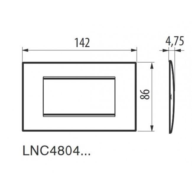Πλαίσιο 4 Στοιχείων Air Λευκό Περλέ LNC4804PR BTICINO