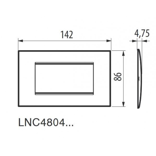 Πλαίσιο 4 Στοιχείων Air Street LNC4804ST BTICINO