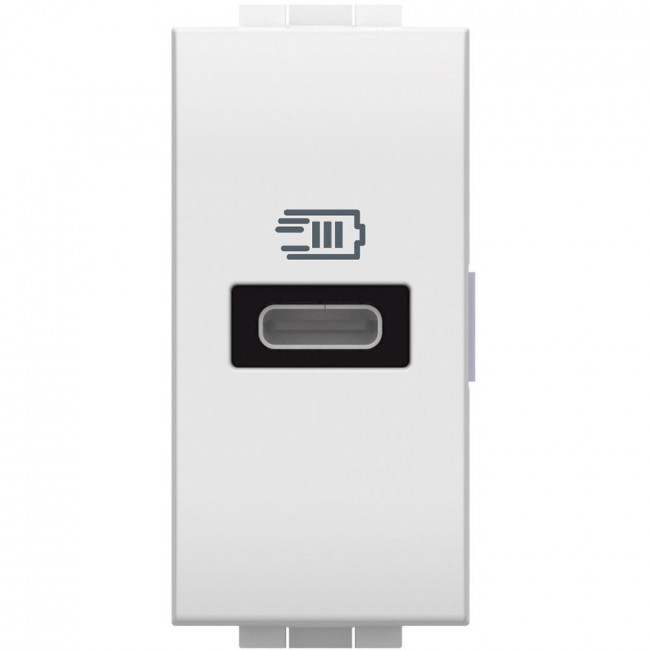 Πρίζα Φόρτισης USB TypeC 1 Στοιχείου Λευκό N4192C BTICINO