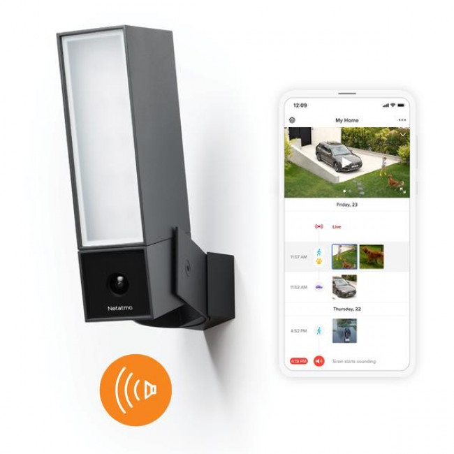 Κάμερα Smart WiFi 4ΜΡ Εξωτερικού Χώρου Με Σειρήνα Μαύρο NOC-S-EC NETATMO
