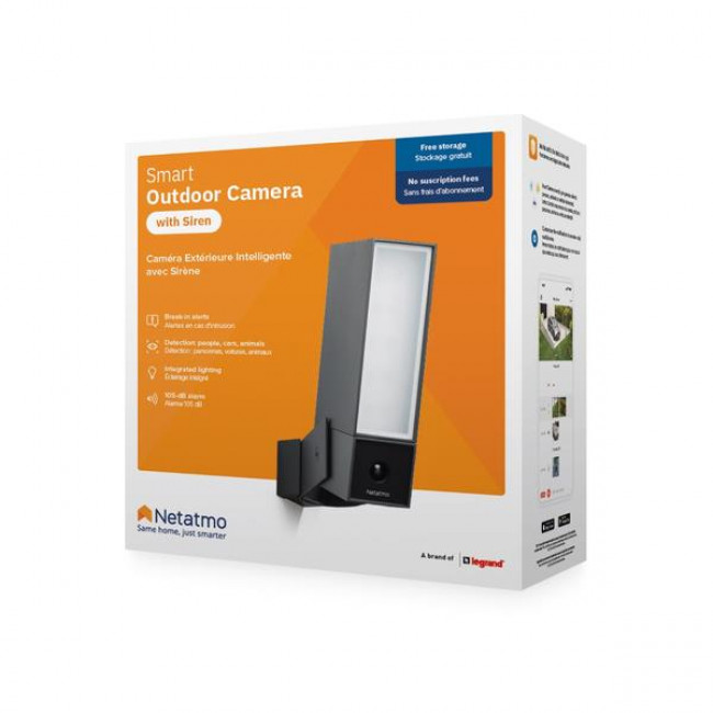 Κάμερα Smart WiFi 4ΜΡ Εξωτερικού Χώρου Με Σειρήνα Μαύρο NOC-S-EC NETATMO