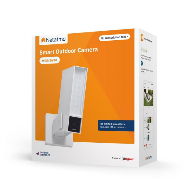Κάμερα Smart WiFi 4ΜΡ Εξωτερικού Χώρου Με Σειρήνα Λευκό NOC-S-EC NETATMO