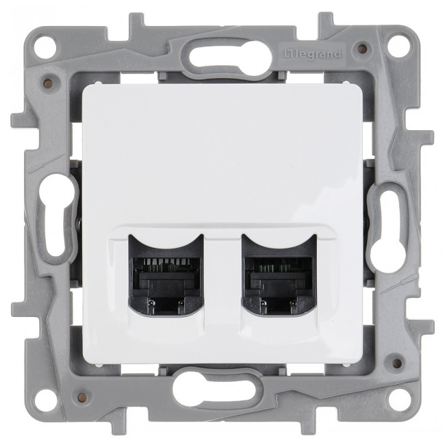 Πρίζα Δικτύου RJ45 Διπλή UTP Cat.6 Λευκή Niloe™ NP LEGRAND