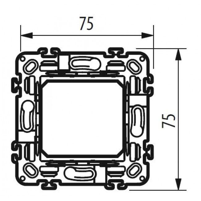 Βάση 2 Στοιχείων Για Στήριξη Με Βίδες Classia R4702P BTICINO