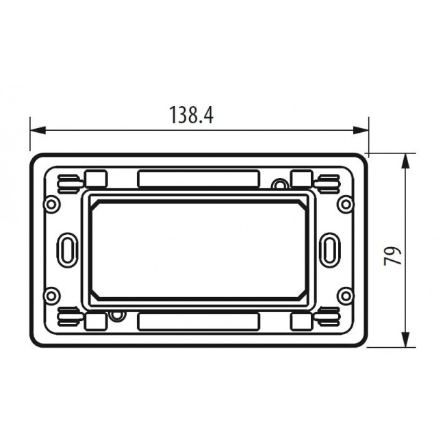 Βάση 4 Στοιχείων Για Στήριξη Με Βίδες Classia R4704P BTICINO