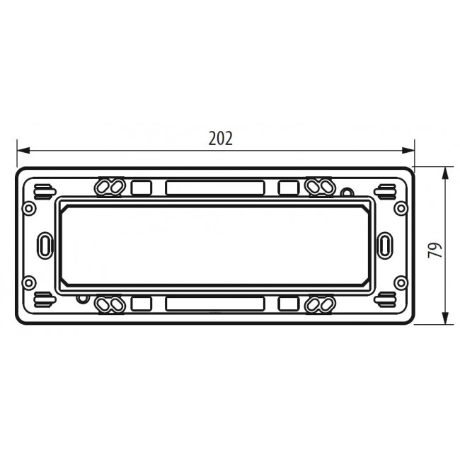 Βάση 7 Στοιχείων Για Στήριξη Με Βίδες Classia R4707 BTICINO