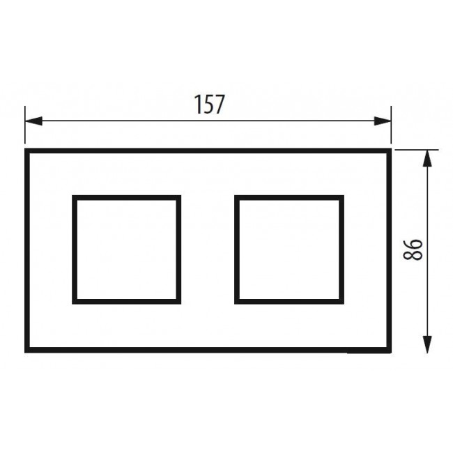 Πλαίσιο 4 Στοιχείων Σε Δύο Θέσεις Λευκό R4802M2RW BTICINO