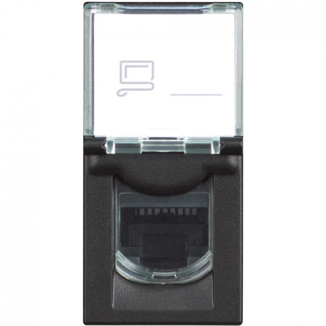 Πρίζα Δικτύου RJ45 Cat.6 UTP 1 Στοιχείου Μαύρο RG4279C6 BTICINO