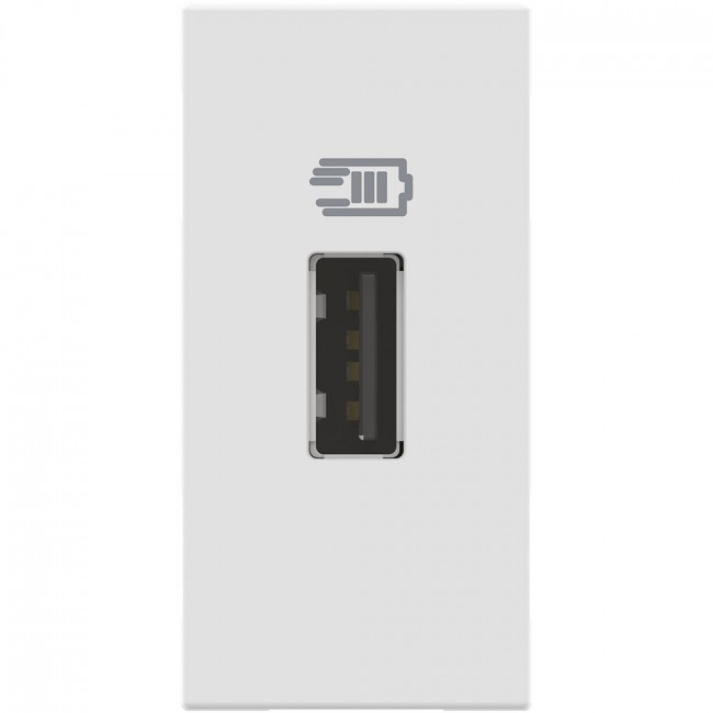 Πρίζα Φόρτισης USB TypeA 1 Στοιχείου Λευκό RW4190A BTICINO
