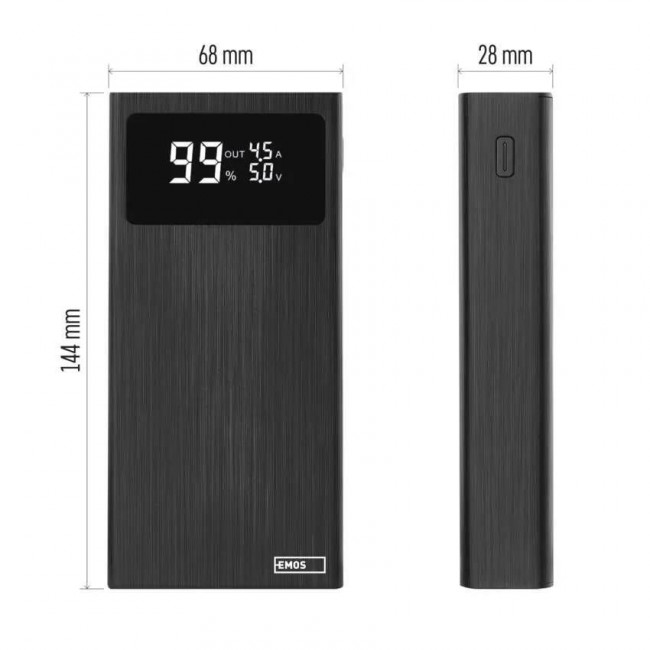 Powerbank 22.5W 20000mAh Μαύρο BetaQ B0532B EMOS