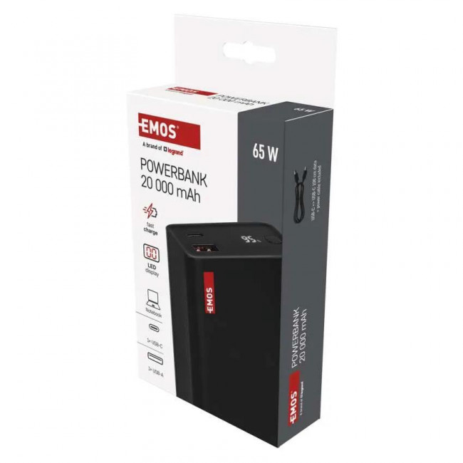 Powerbank 65W 20000mAh Μαύρο NTBF20 B0560B EMOS