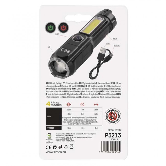 Φακός Χειρός LED P3213 EMOS