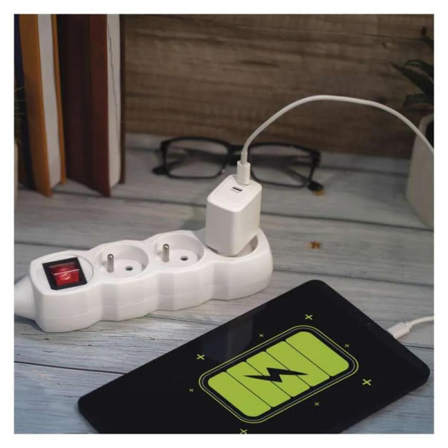 Φορτιστής Τοίχου USB TypeC Δύο Εξόδων 35W Λευκό V03G35 EMOS