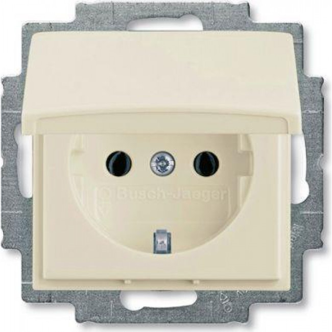 Πρίζα Σούκο Με Καπάκι Κρέμ 20EUK-92 Basic55 ABB