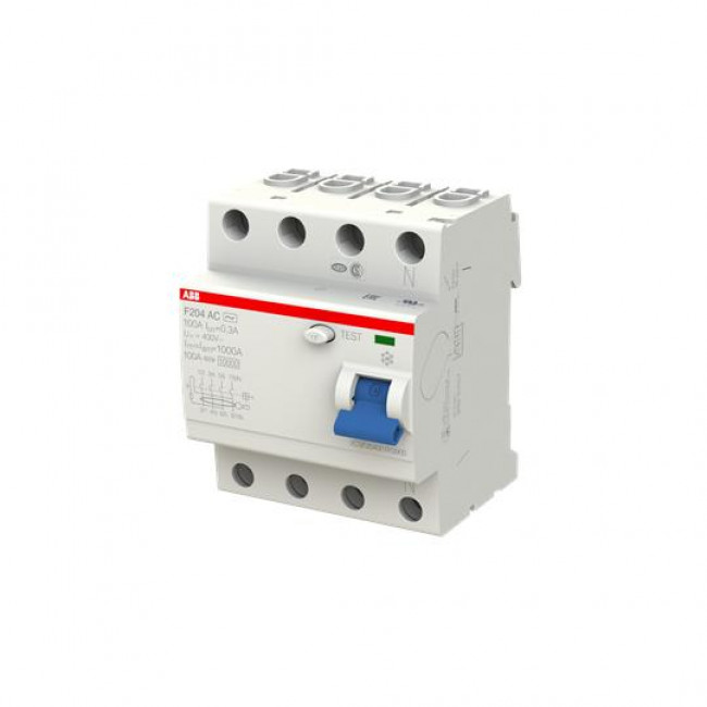 Ρελέ Διαρροής AC 4P 63A 100mA F204AC-63/0,1 ABB