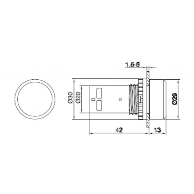 Μπουτόν Πόρτας Φ22 2NO Πράσινο CP1-10G-20 ABB