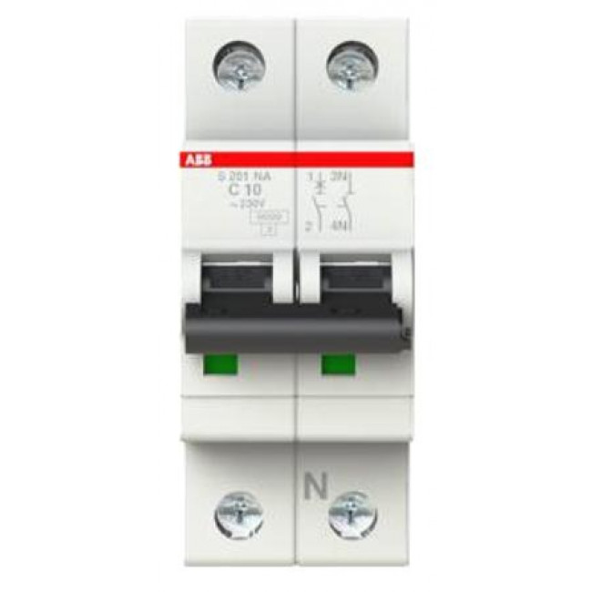 Αυτόματη Ασφάλεια 1P+N B 16A 6kA S201-B16NA ABB