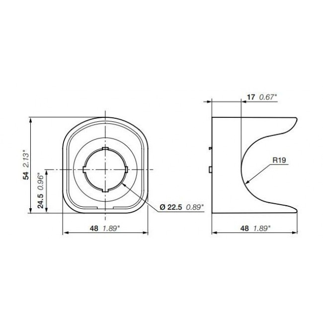 Κάλυμμα Κομβίου Ανάγκης Φ40mm MA1-8053