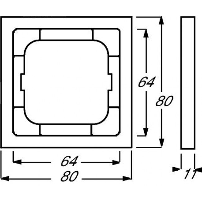 Πλαίσιο 1 Θέσης Αλουμίνιο 1721-183K Future BUSCH-JAEGER/ABB