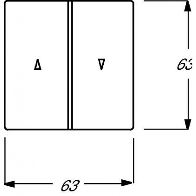Μετώπη Ρολών Πλήκτρου Meteor 1785JA-803 BUSCH-JAEGER/ABB