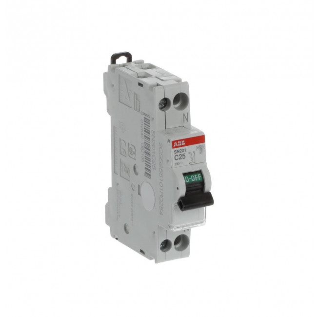 Αυτόματη Ασφάλεια 1P+N C 25A 6kA SN201-C25 ABB