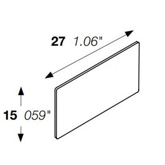 Θέση 15x27mm Για Επιγραφή KA1-8121 ABB