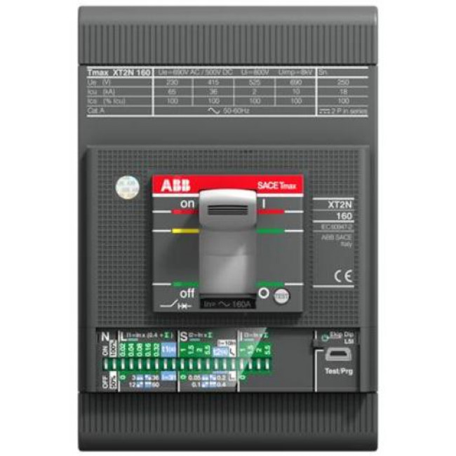 Αυτόματος Διακόπτης Ισχύος 3P 100A 50kA XT2S160 EkipLS/I In=100A 3p FF ABB