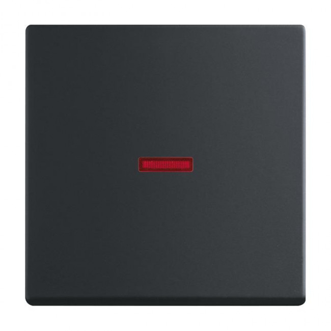 Μετώπη 1 Πλήκτρου Φωτεινής Λειτουργίας Μαύρο Soft 1789-885 BUSCH-JAEGER/ABB