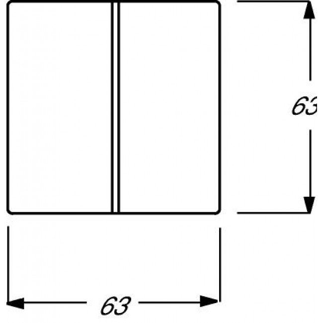 Μετώπη 2 πλήκτρων Λευκό Soft 1785-884 BUSCH-JAEGER/ABB