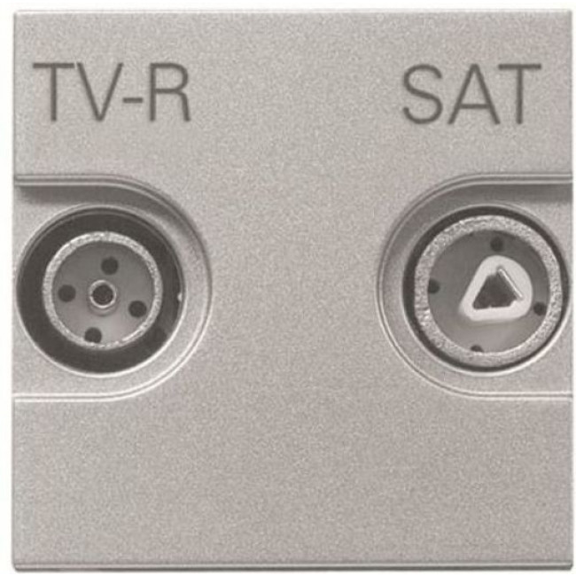 Πρίζα TV-RD/SAT Τερματική 2 Στοιχείων Αλουμίνιο Zenit N2251.7 PL ABB