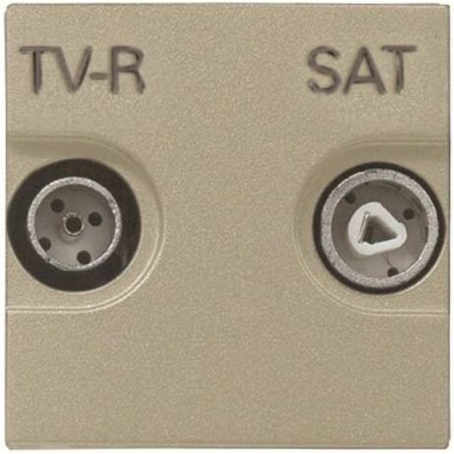 Πρίζα TV-RD/SAT Τερματική 2 Στοιχείων Σαμπάνια Zenit N2251.7 CV ABB