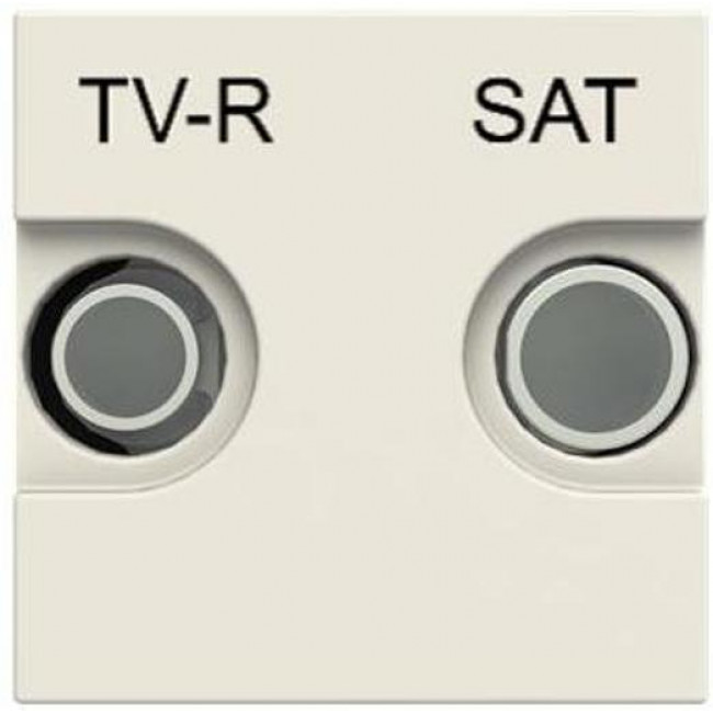 Πρίζα TV-RD/SAT Διέλευσης 2 Στοιχείων Λευκό Zenit N2251.8 BL ABB