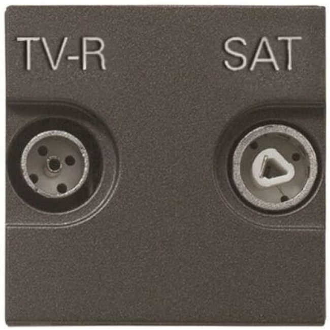Πρίζα TV-RD/SAT Διέλευσης 2 Στοιχείων Ανθρακί Zenit N2251.8 AN ABB