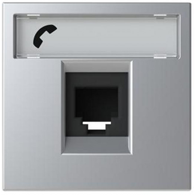 Πρίζα Τηλεφώνου 2 Στοιχείων Αλουμίνιο Zenit N2217.6 PL ABB