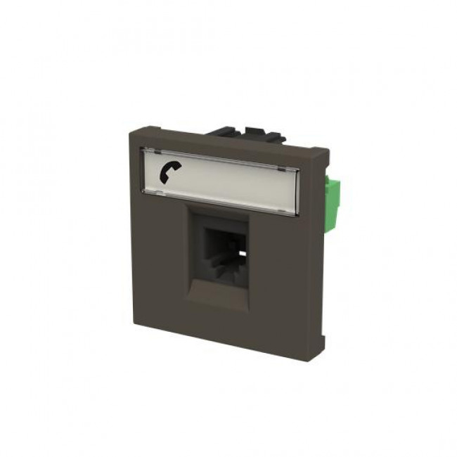 Πρίζα Τηλεφώνου 2 Στοιχείων Ανθρακί Zenit N2217.6 AN ABB