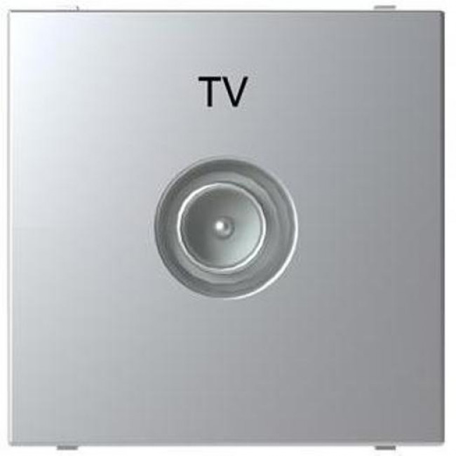 Πρίζα TV Τερματική 2 Στοιχείων Αλουμίνιο Zenit N2250.7 PL ABB