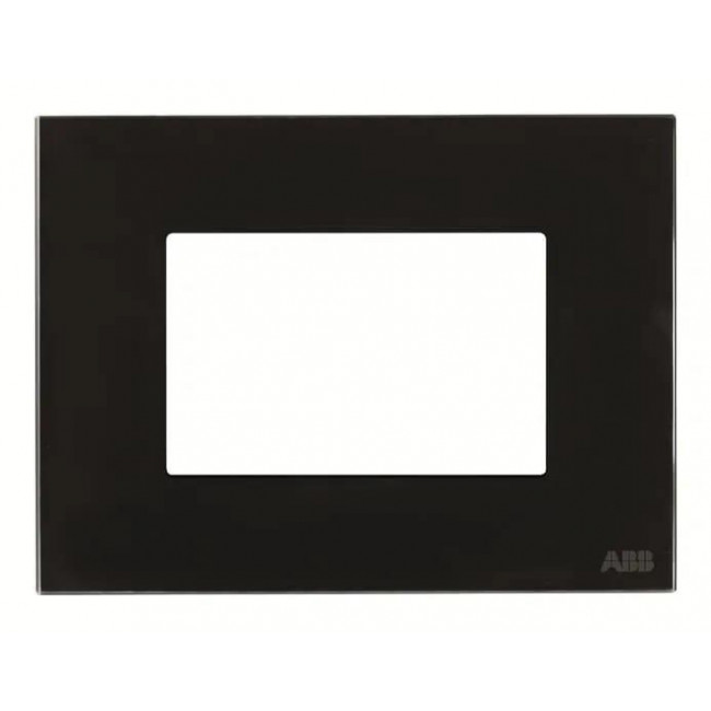 Πλαίσιο 3 Στοιχείων Γυαλί Μαύρο Zenit N2373.1 CN ABB