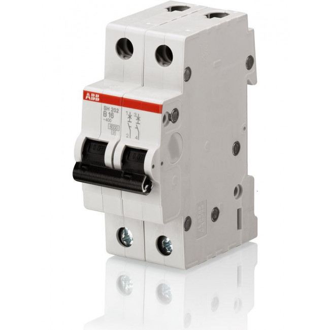 Αυτόματη Ασφάλεια 2P B 16A 3kA SH202T-B16 ABB