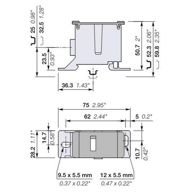 Μπλόκ Διανομής Ράγας 1P 160Α DBL160 ABB