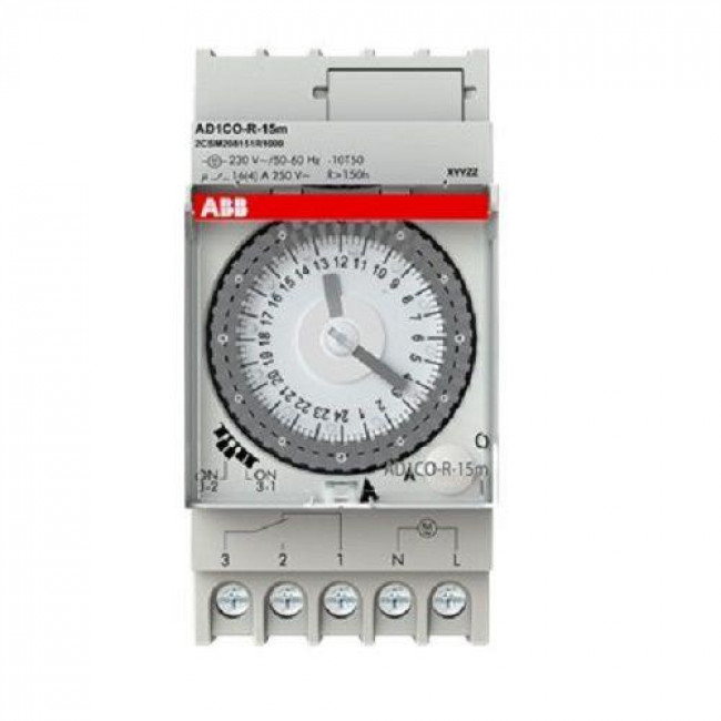 Χρονοδιακόπτης Ημερήσιος Χωρίς Εφεδρεία AD1CO-15m ABB