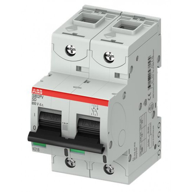 Διακόπτης Ράγας 2P 125A 800V DC S802PV-SD125 ABB