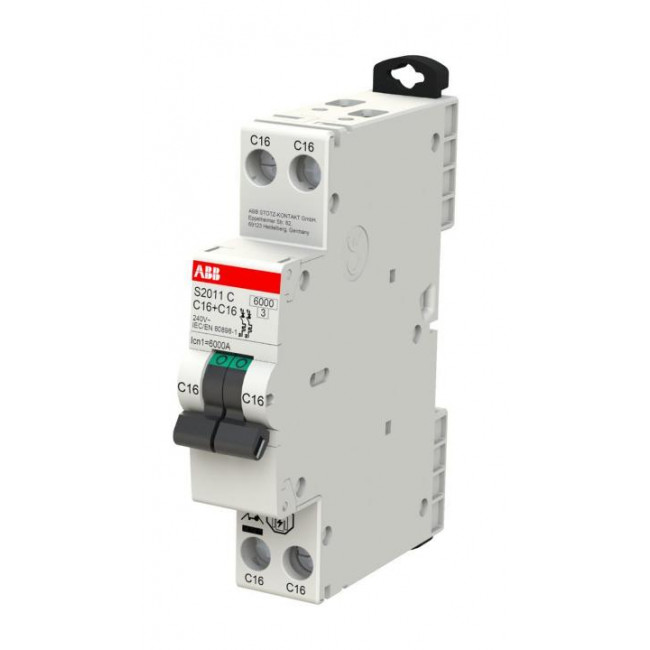 Αυτόματη Ασφάλεια 1P+1P C 6A 6kA S2011C-C6 ABB