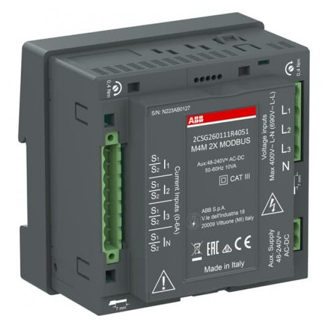 Αναλυτής Δικτύου Ράγας IoT M4M 2X Modbus PQ2+RTS ABB