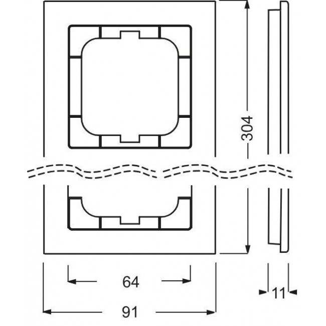 Πλαίσιο 4 Θέσεων Τιτάνιο 1724-276-500 aXcent ABB