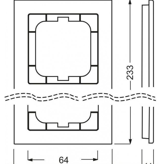 Πλαίσιο 3 Θέσεων Μαύρο 1723-275-500 aXcent ABB