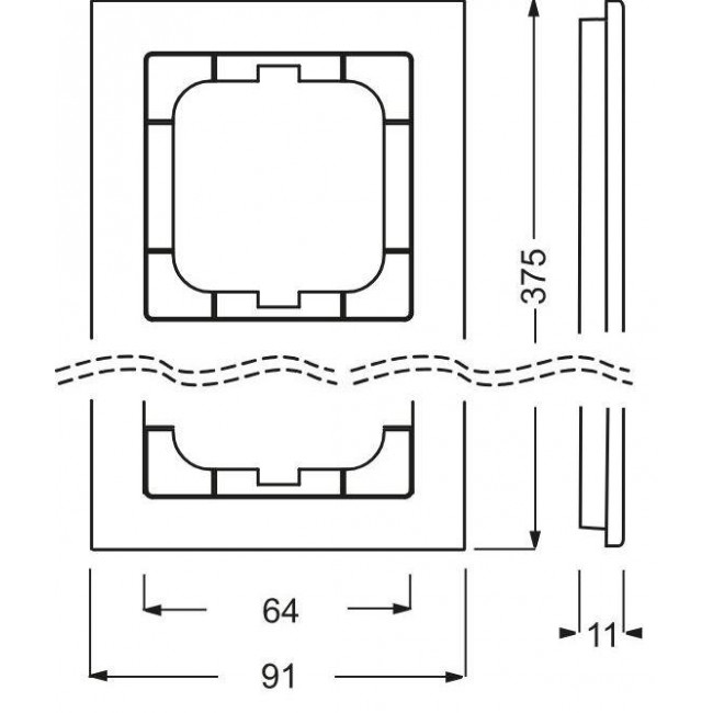 Πλαίσιο 5 Θέσεων Μαύρο 1725-275-500 aXcent ABB