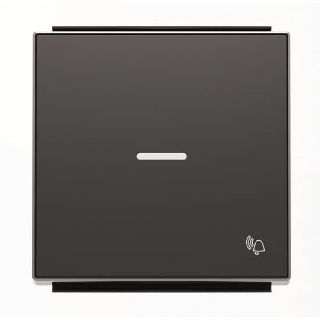 Μετώπη 1 Πλήκτρου Για Φωτεινή Λειτουργία Και Σύμβολο Κουδούνι Μαύρο Soft 8504.3NS Sky ABB